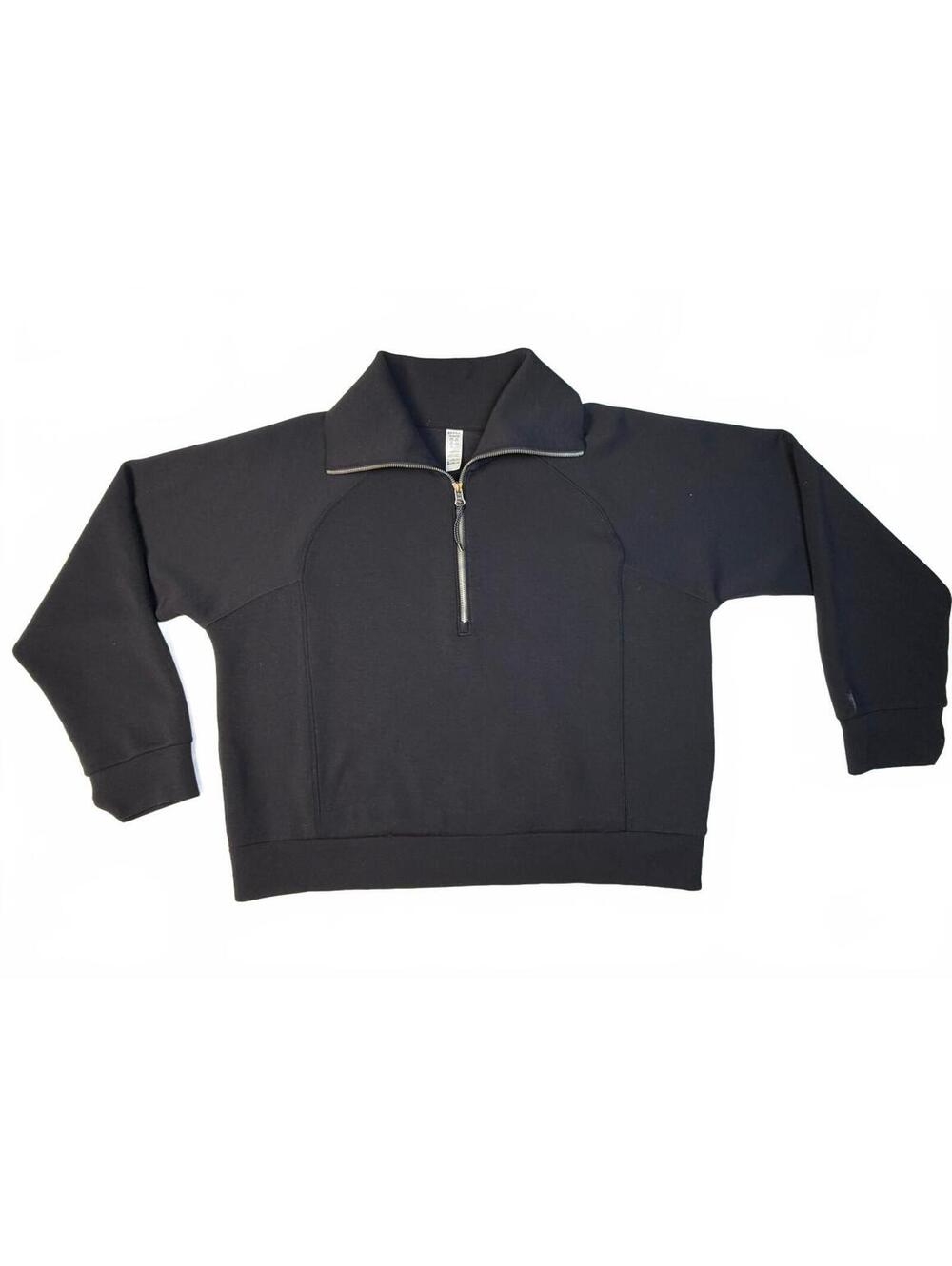 Spanx | AirEssentials Half Zip Pullover Sweatshirt Black XL